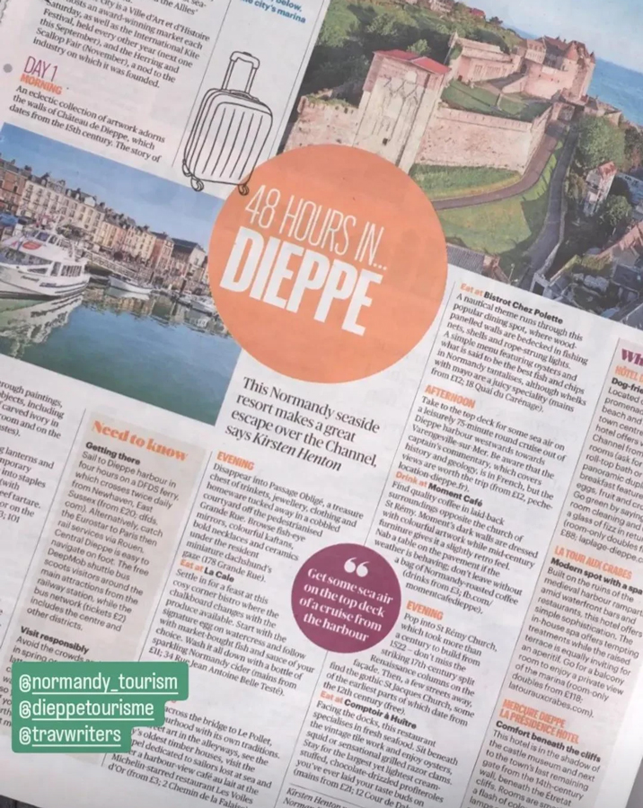 Article de presse sur Dieppe dans le journal britannique The Times